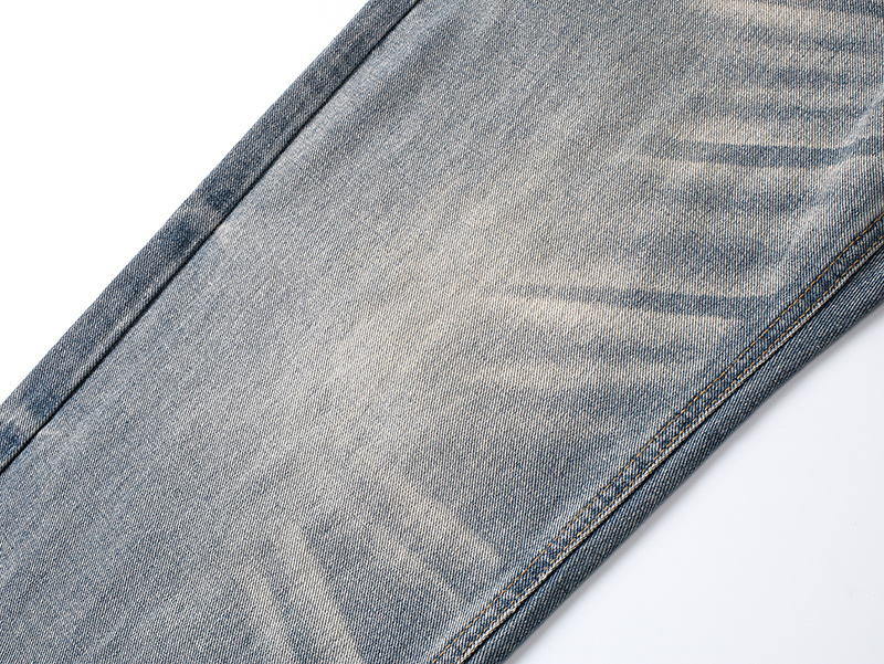Purple Brand Starburst Washed Wide Leg Denim Jeans Light Blue PU816