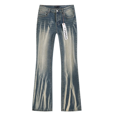 Purple Brand Striped Washed Flared Denim Jeans PU182 02