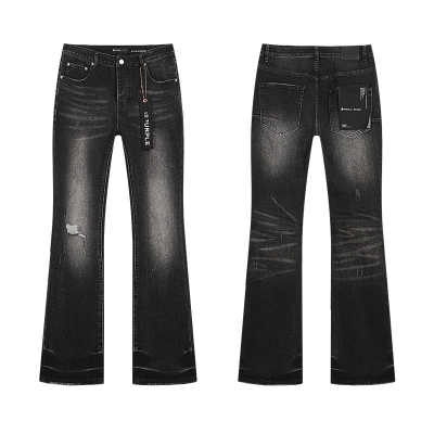 Purple Brand Washed Bootcut Denim Jeans Black PU151 01