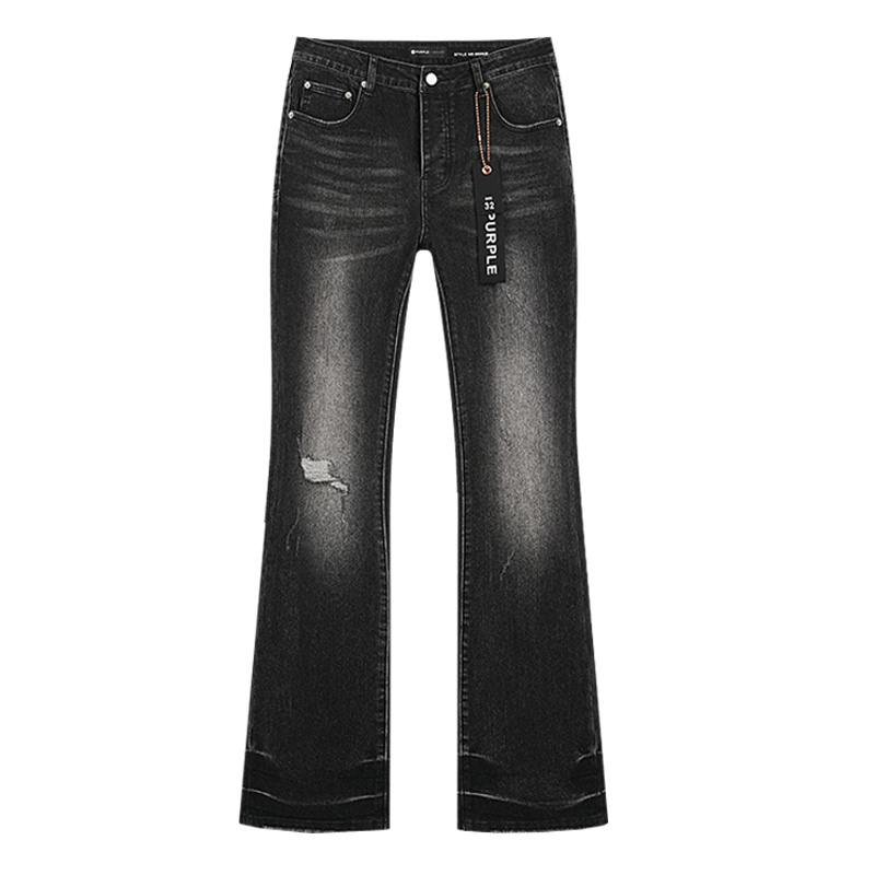 Purple Brand Washed Bootcut Denim Jeans Black PU151