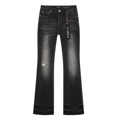 Purple Brand Washed Bootcut Denim Jeans Black PU151 02