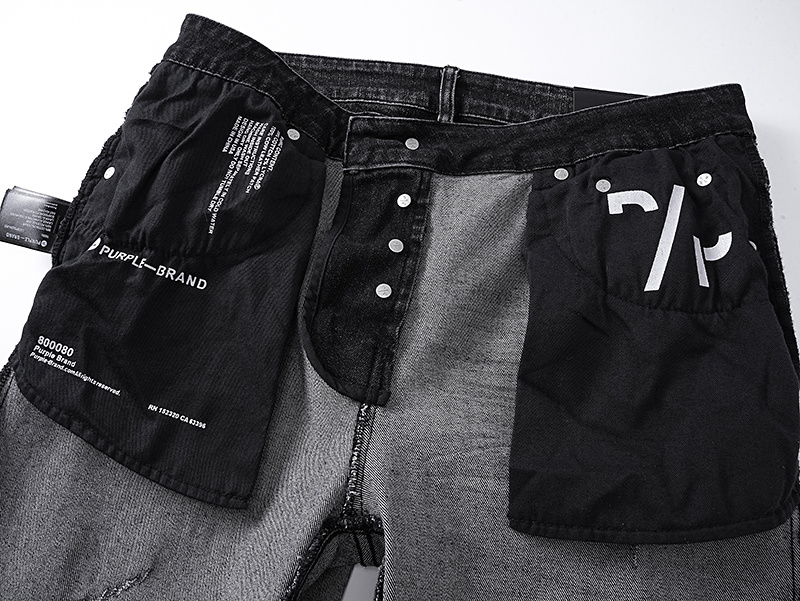 Purple Brand Washed Bootcut Denim Jeans Black PU151