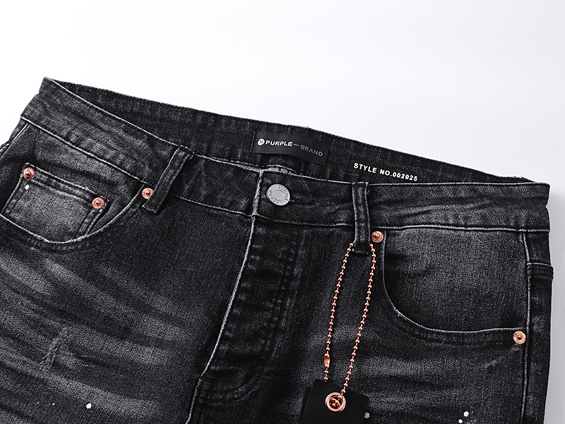 Purple Brand Washed Bootcut Denim Jeans Black PU169