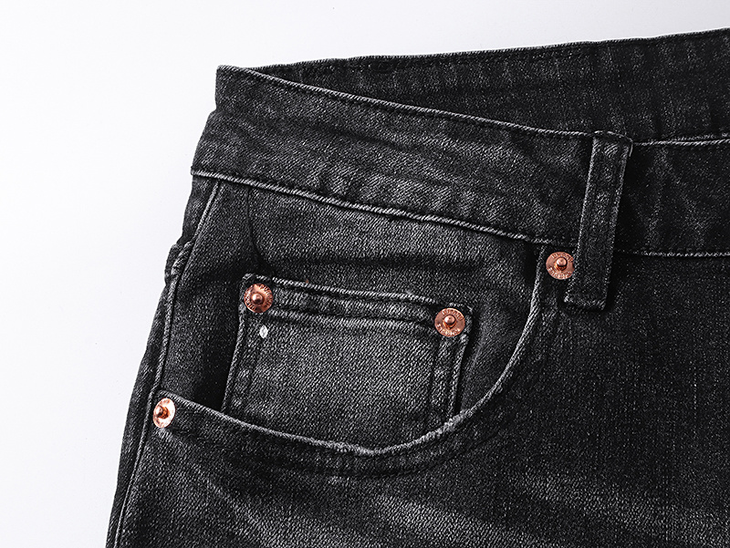 Purple Brand Washed Bootcut Denim Jeans Black PU169