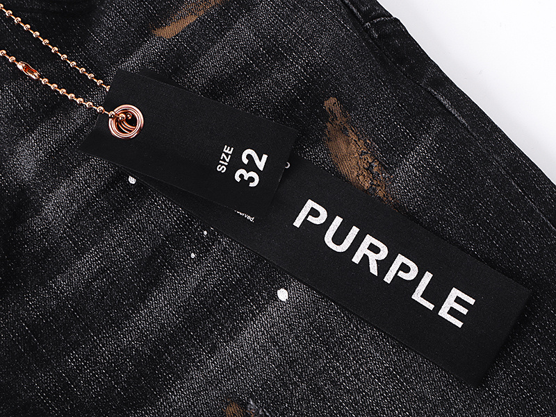 Purple Brand Washed Bootcut Denim Jeans Black PU170