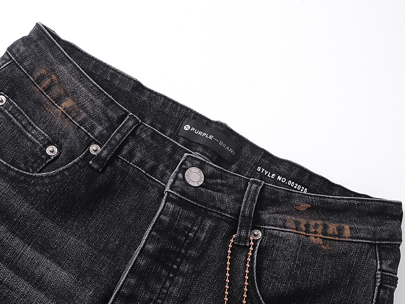 Purple Brand Washed Bootcut Denim Jeans Black PU170