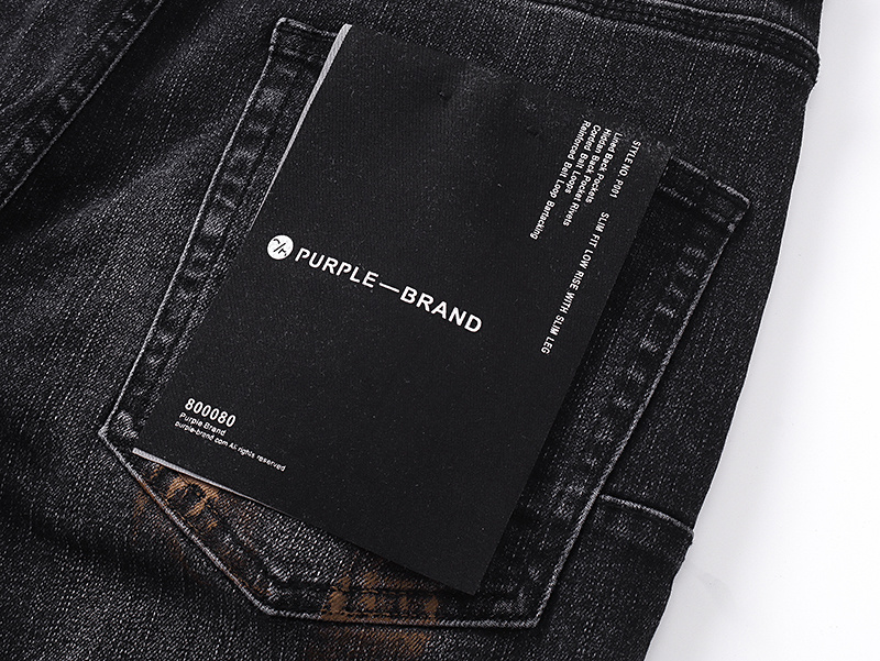 Purple Brand Washed Bootcut Denim Jeans Black PU170