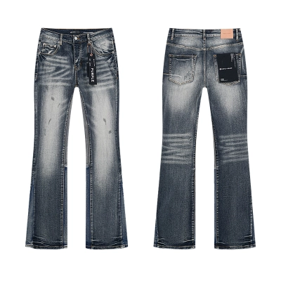 Purple Brand Washed Bootcut Denim Jeans Blue PU149 01