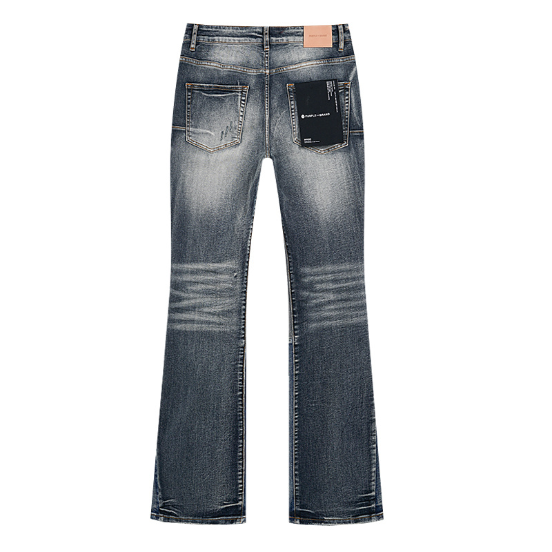 Purple Brand Washed Bootcut Denim Jeans Blue PU149