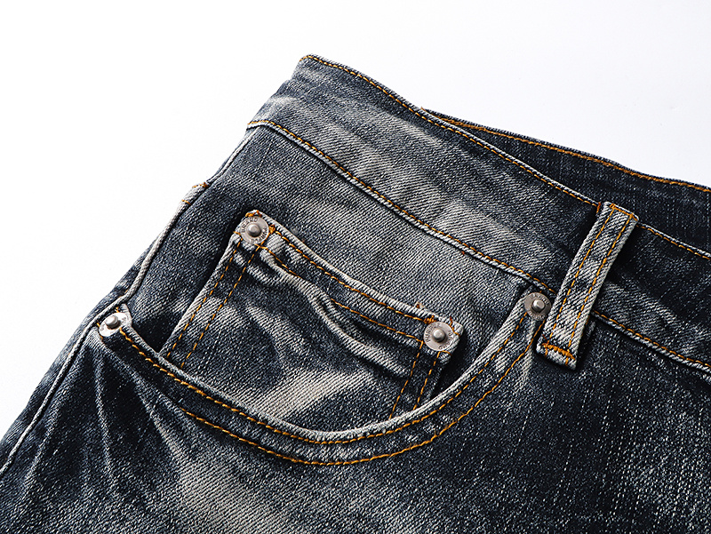 Purple Brand Washed Bootcut Denim Jeans Blue PU149