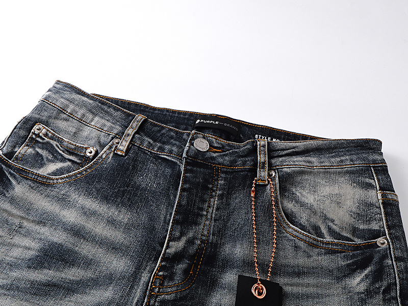 Purple Brand Washed Bootcut Denim Jeans Blue PU149