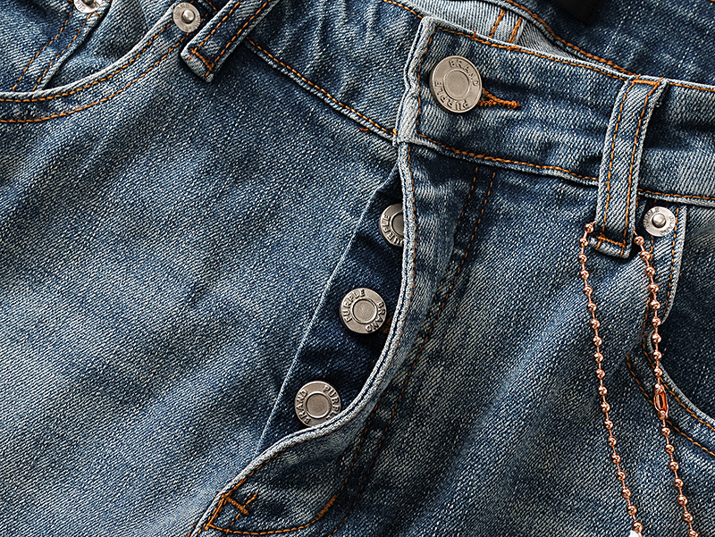 Purple Brand Washed Bootcut Denim Jeans Blue PU701