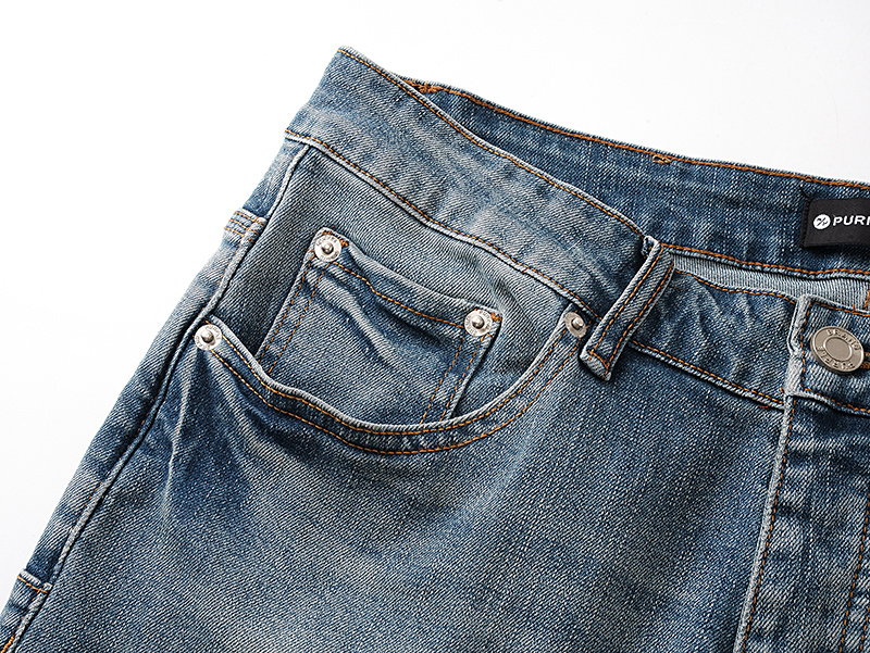Purple Brand Washed Bootcut Denim Jeans Blue PU701