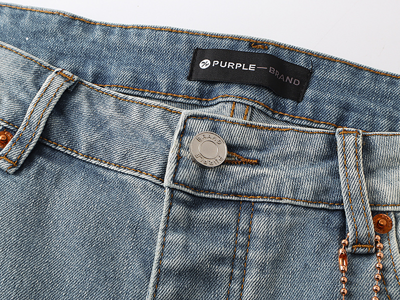 Purple Brand Washed Bootcut Denim Jeans Light Blue PU171