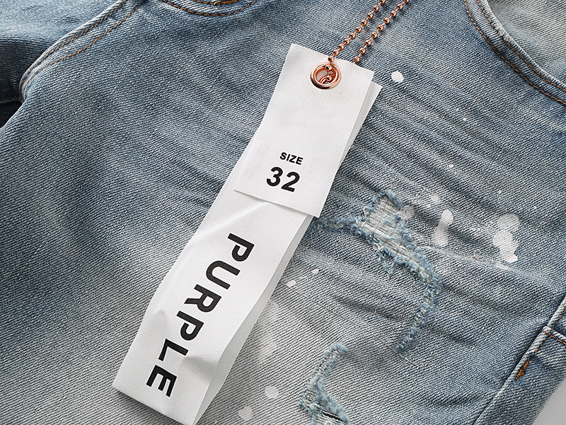 Purple Brand Washed Bootcut Denim Jeans Light Blue PU171