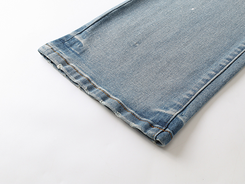 Purple Brand Washed Bootcut Denim Jeans Light Blue PU171