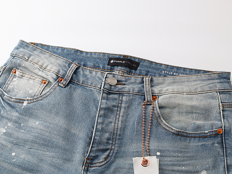 Purple Brand Washed Bootcut Denim Jeans Light Blue PU171