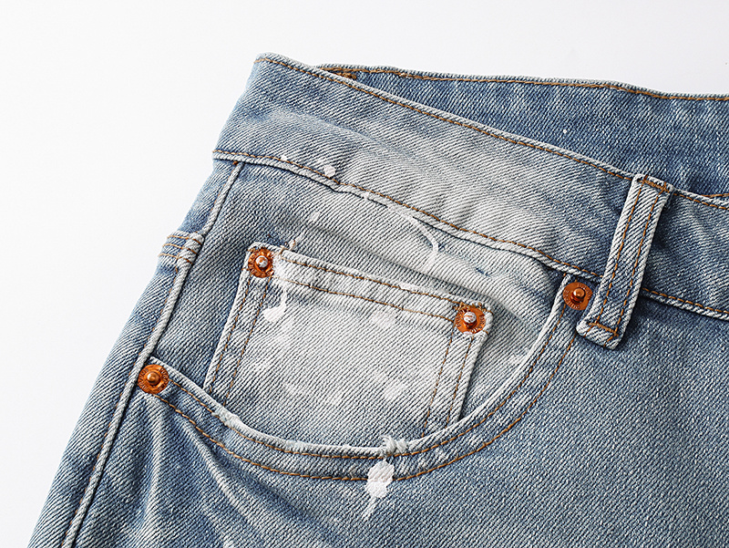 Purple Brand Washed Bootcut Denim Jeans Light Blue PU171