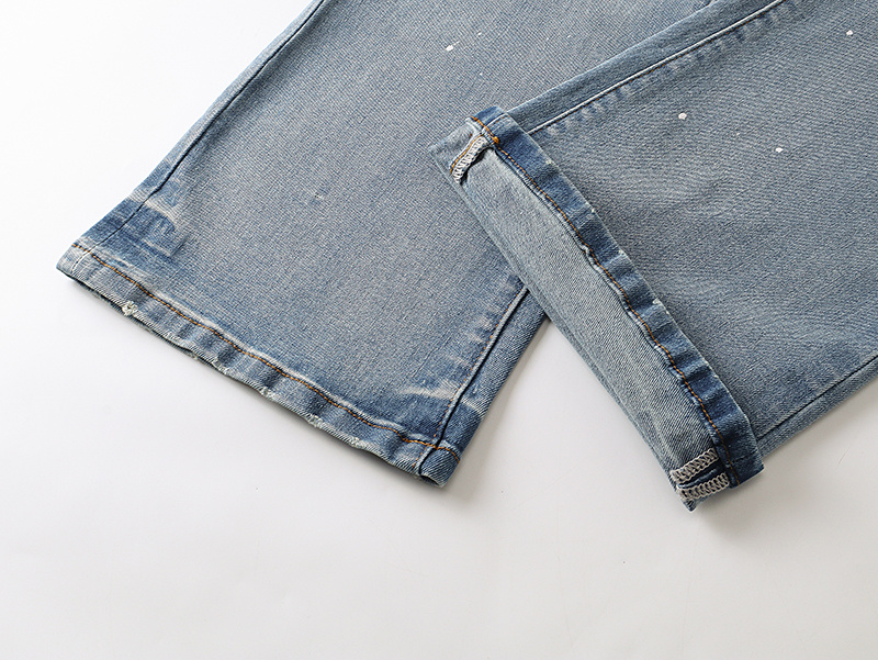 Purple Brand Washed Bootcut Denim Jeans Light Blue PU171