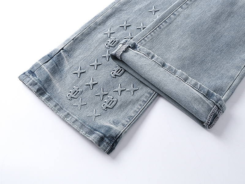 Purple Brand Washed Bootcut Denim Jeans Light Blue PU184