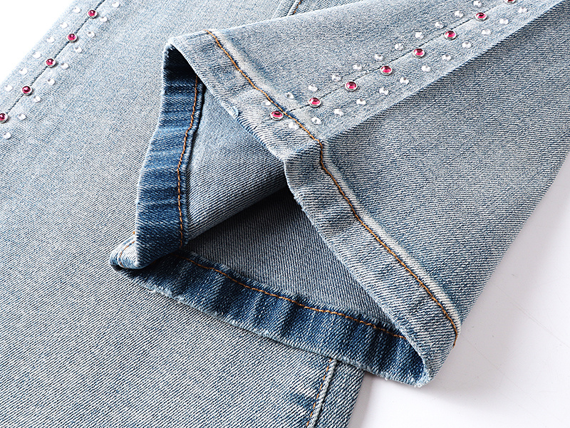 Purple Brand Washed Bootcut Denim Jeans Light Blue PU713