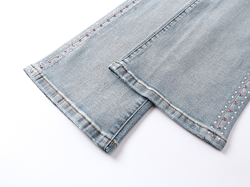 Purple Brand Washed Bootcut Denim Jeans Light Blue PU713
