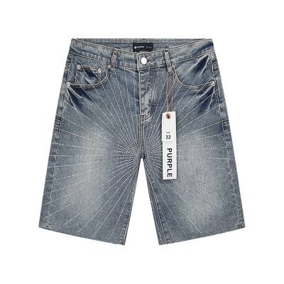 Purple Brand Washed Denim Shorts Light Blue PU509 02