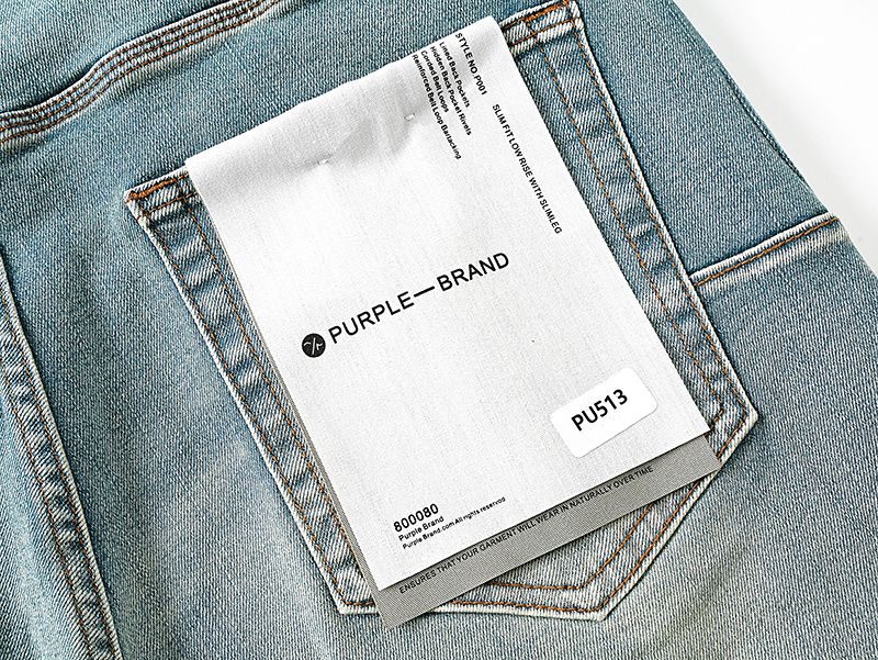 Purple Brand Washed Denim Shorts Light Blue PU513
