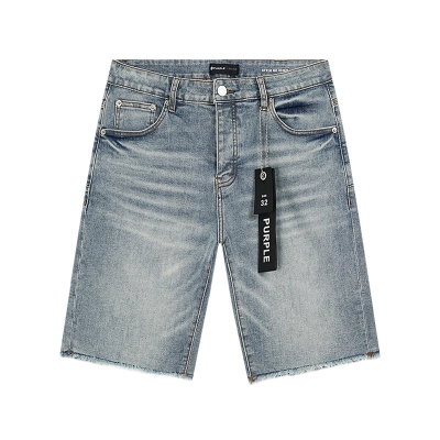 Purple Brand Washed Denim Shorts Light Blue PU522 02