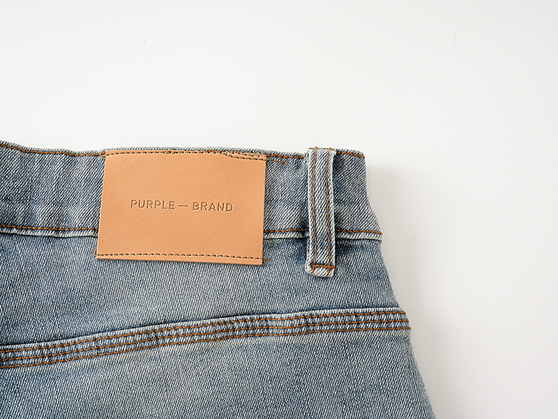 Purple Brand Washed Denim Shorts Light Blue PU522