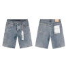 Purple Brand Washed Denim Shorts Light Blue PU530