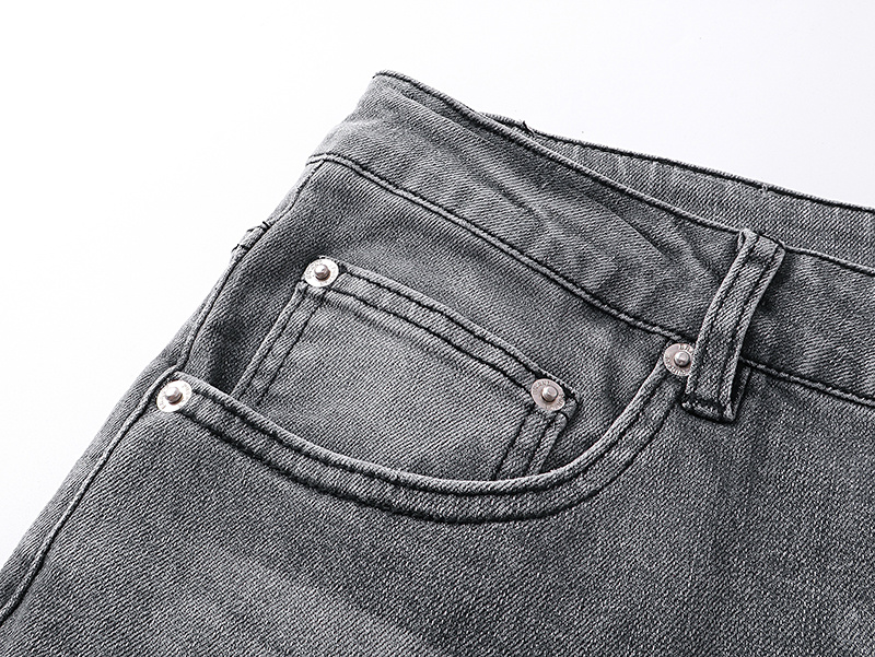 Purple Brand Washed Distressed Bootcut Denim Jeans Gray PU150