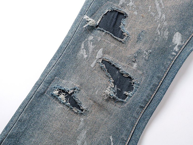 Purple Brand Washed Distressed Bootcut Denim Jeans PU189