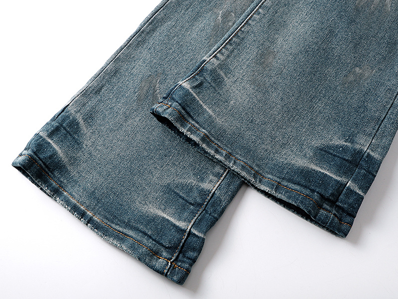 Purple Brand Washed Distressed Bootcut Denim Jeans PU189