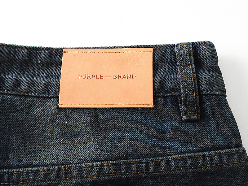 Purple Brand Washed Distressed Denim Jeans Dark Blue PU812