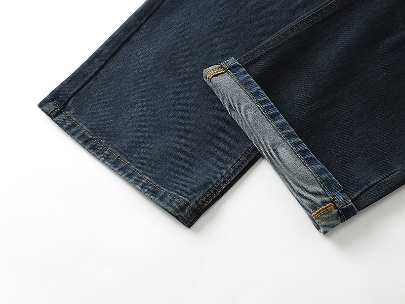 Purple Brand Washed Distressed Denim Jeans Dark Blue PU812