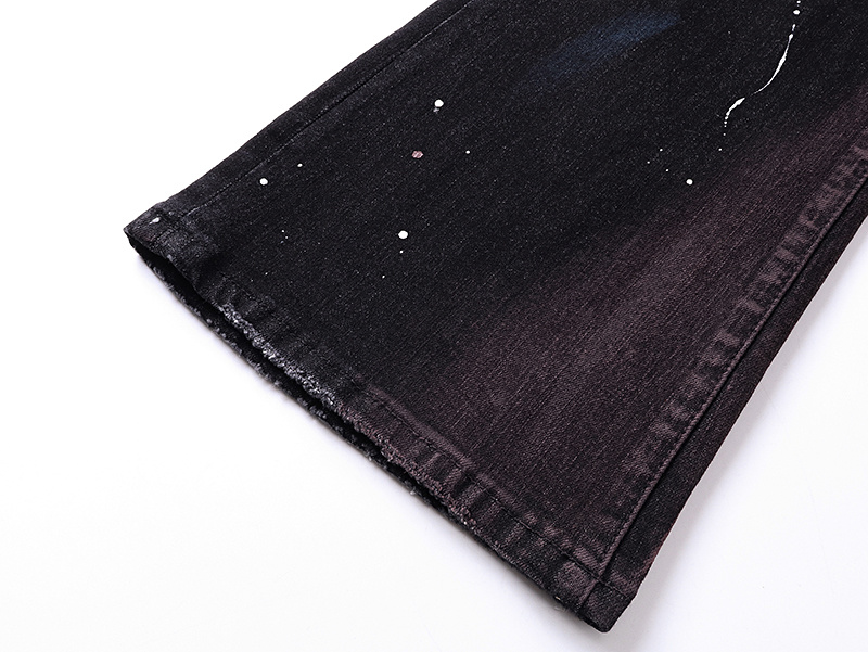 Purple Brand Washed Flared Denim Jeans Black PU192