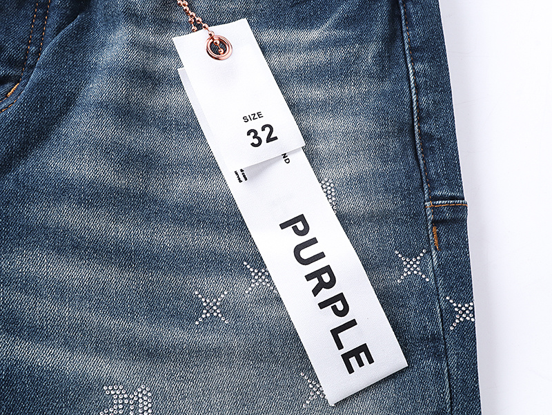 Purple Brand Washed Paint Splatter Straight Denim Jeans Blue PU183
