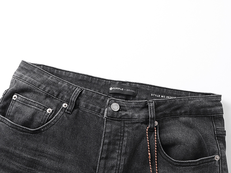 Purple Brand Washed Ripped Bootcut Denim Jeans Black PU178