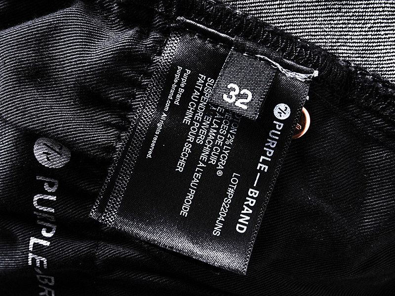 Purple Brand Washed Ripped Bootcut Denim Jeans Black PU708