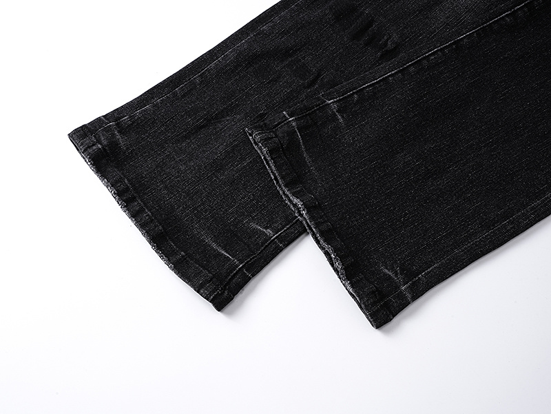 Purple Brand Washed Ripped Bootcut Denim Jeans Black PU708