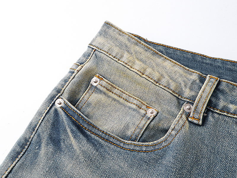 Purple Brand Washed Ripped Bootcut Denim Jeans Light Blue PU146
