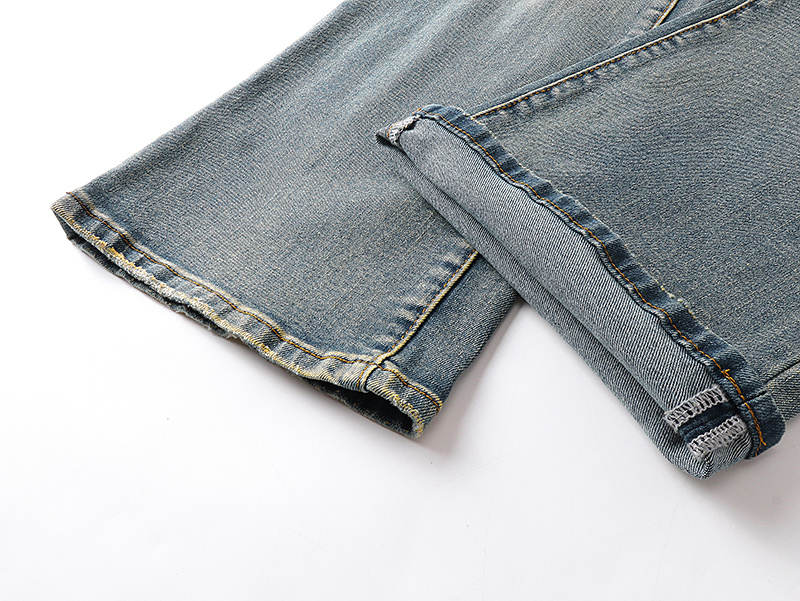 Purple Brand Washed Ripped Bootcut Denim Jeans Light Blue PU146