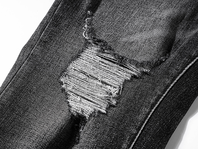 Purple Brand Washed Ripped Stacked Denim Jeans Black PU130