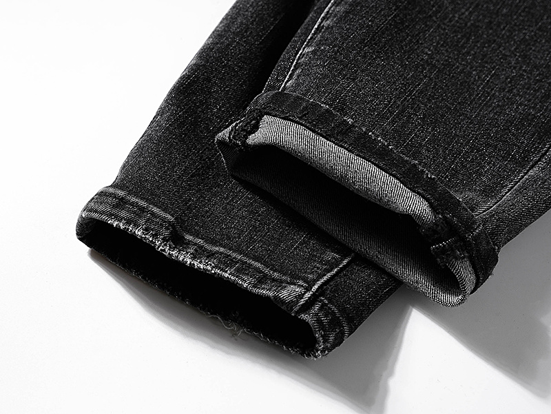 Purple Brand Washed Ripped Stacked Denim Jeans Black PU130