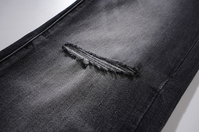 Purple Brand Washed Stacked Biker Denim Jeans Black PU111
