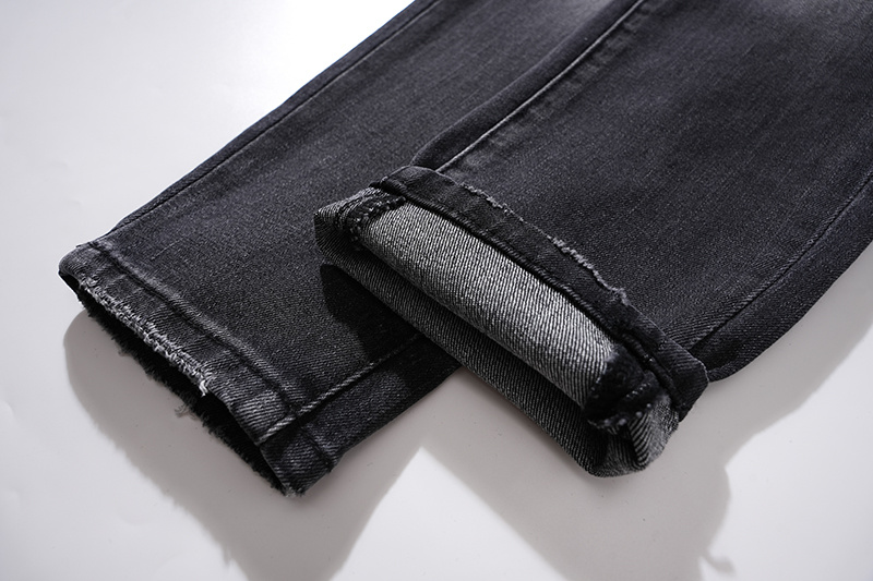 Purple Brand Washed Stacked Biker Denim Jeans Black PU111