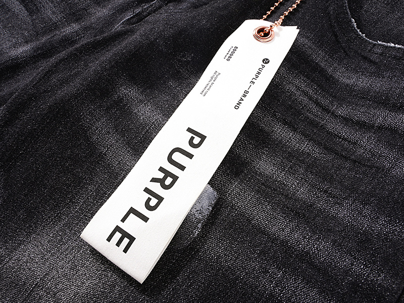 Purple Brand Washed Stacked Biker Denim Jeans Black PU144