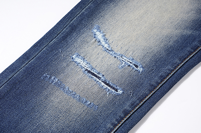 Purple Brand Washed Stacked Biker Denim Jeans Blue PU115