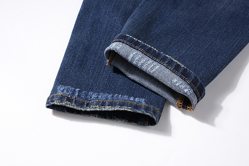 Purple Brand Washed Stacked Biker Denim Jeans Blue PU115